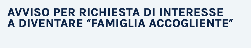 Fondazione SFN - Avviso famiglia accogliente
